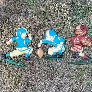 Football Action Figures Set - Blue, Cream, and Red